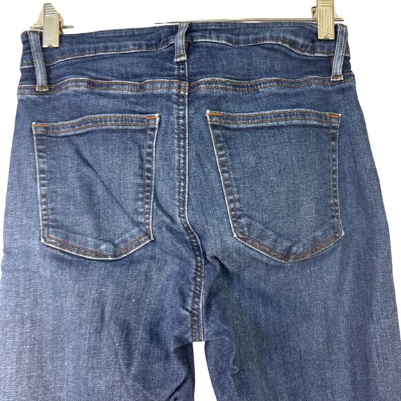 Loft Curvy Skinny Crop Jeans Size 2 Dark Wash Denim - Picture 8 of 9